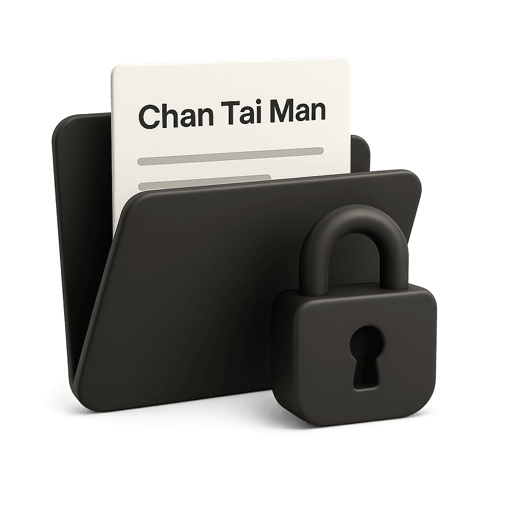 A folder with a lock